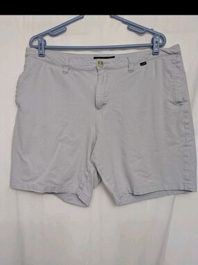 Travis Mathew Light Gray Flat Front Men's Shorts